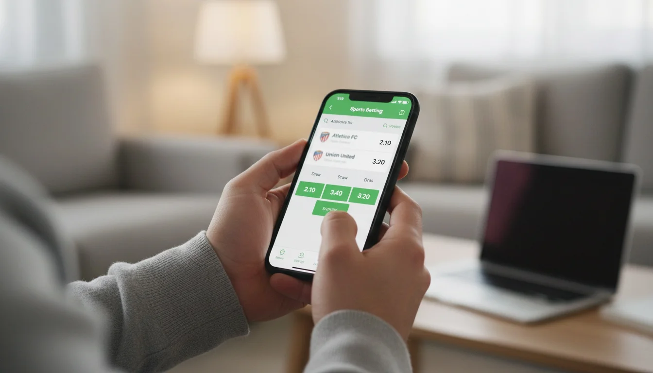Interface mobile de apostas desportivas com odds